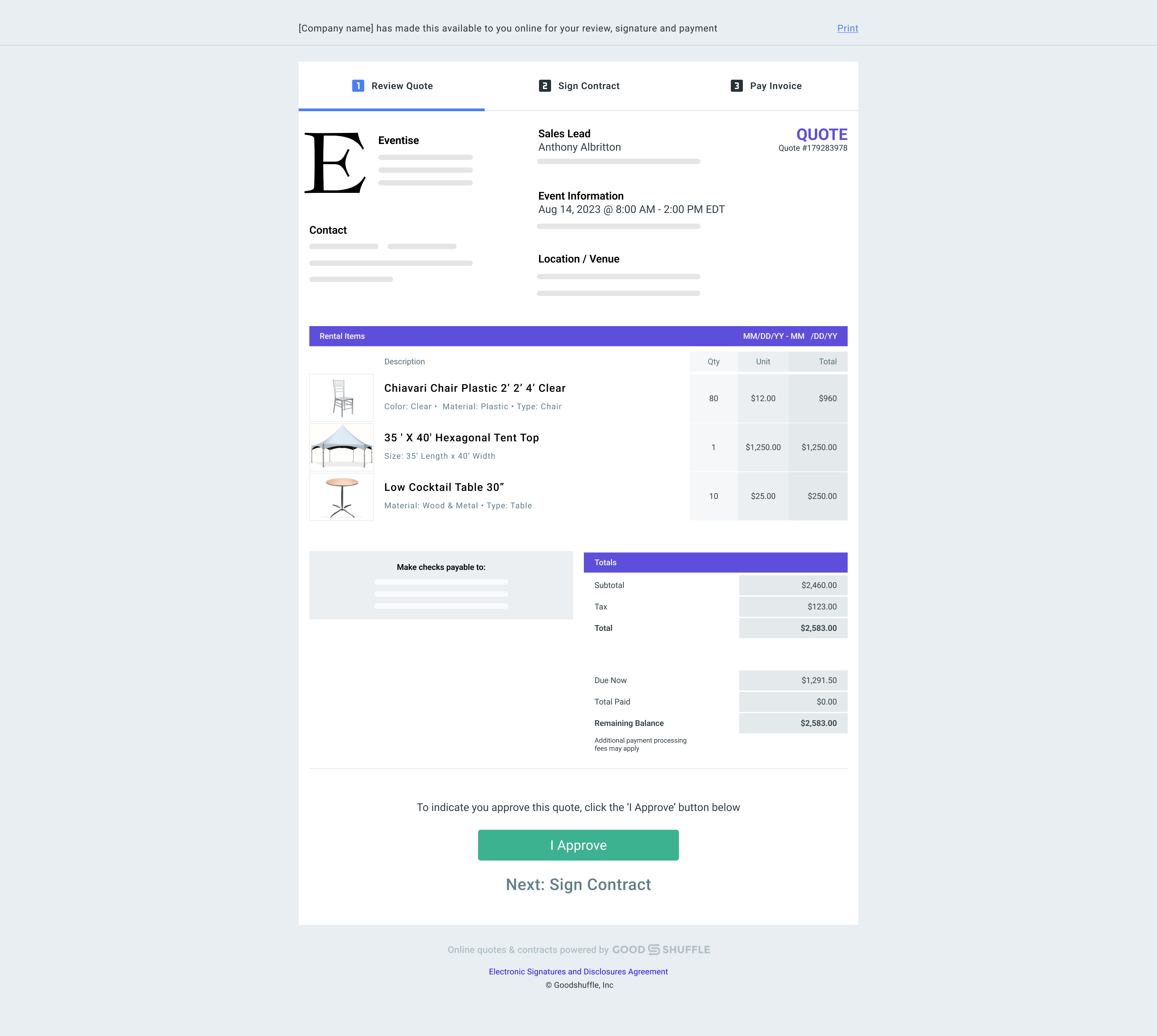 screenshot of Goodshuffle Pro